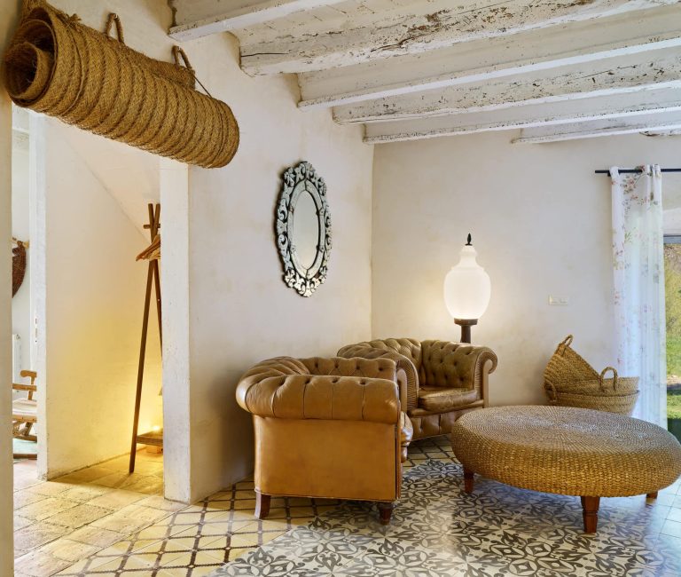 Woonkamer van Mas Ferrer Petit in Spanje