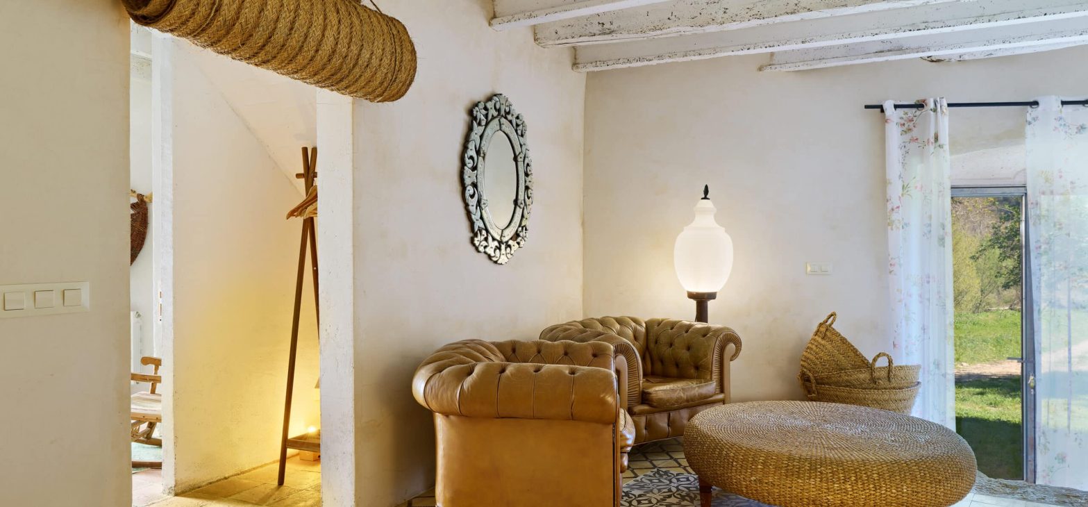 Woonkamer van Mas Ferrer Petit in Spanje
