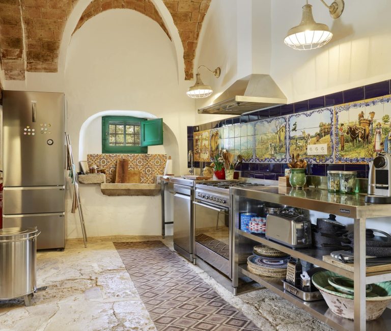 Sfeervolle keuken in Bed & Breakfast Mas Ferrer