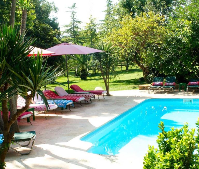 Zoutwaterzwembad van Bed & Breakfast Can Portell bij Girona